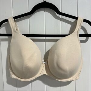 Cacique Bra Full Coverage Underwire Cotton Support Cream Lane Bryant 36DDD
